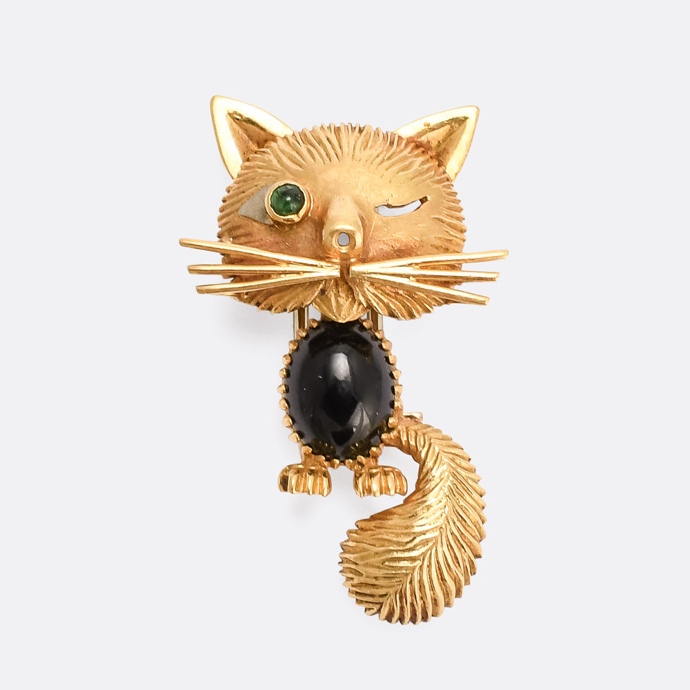 1950s Van Cleef & Arpels Chat Malicieux Brooch