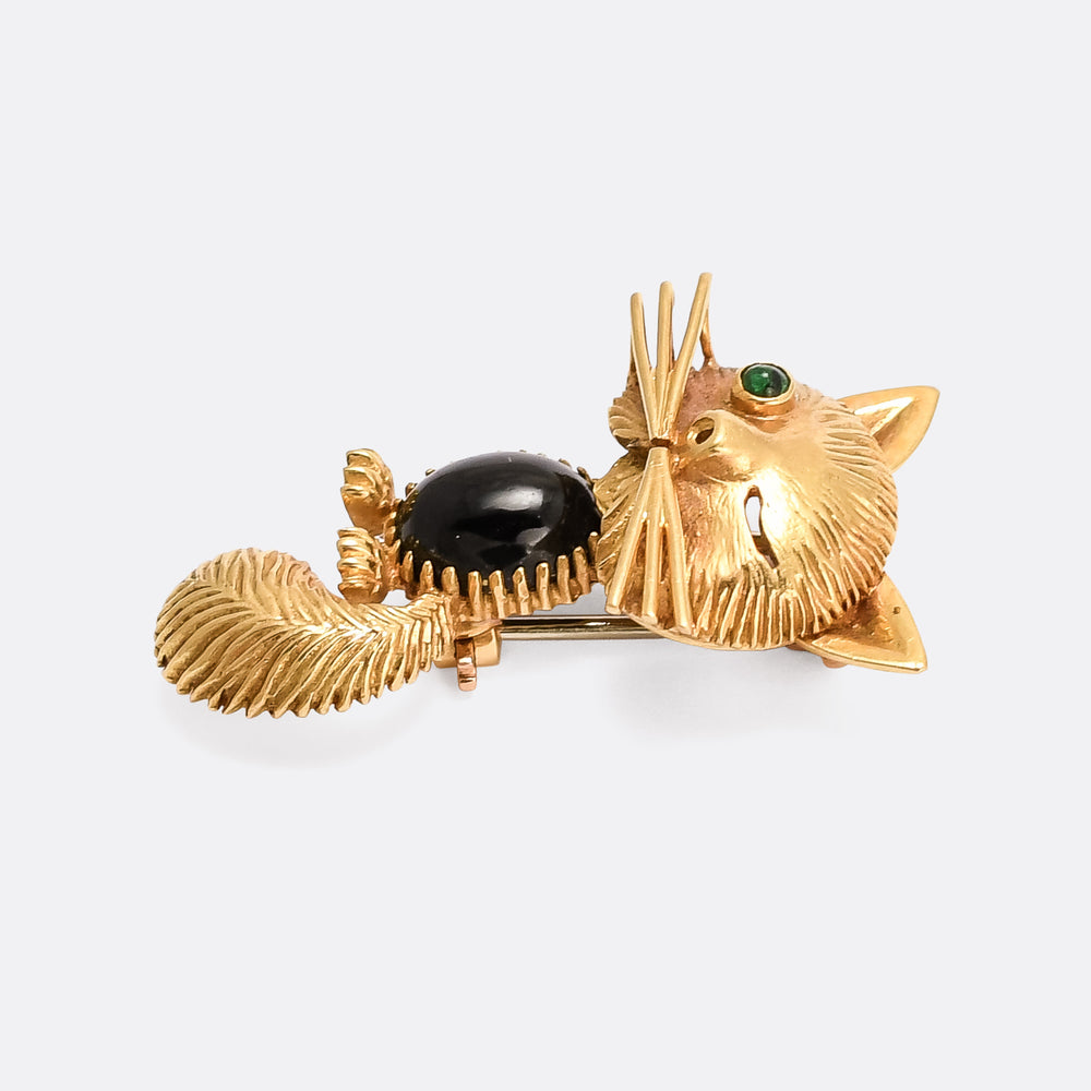 1950s Van Cleef & Arpels Chat Malicieux Brooch