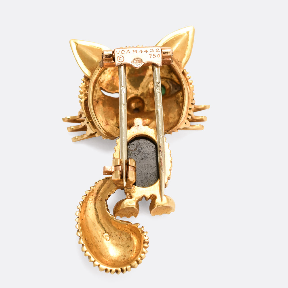 1950s Van Cleef & Arpels Chat Malicieux Brooch