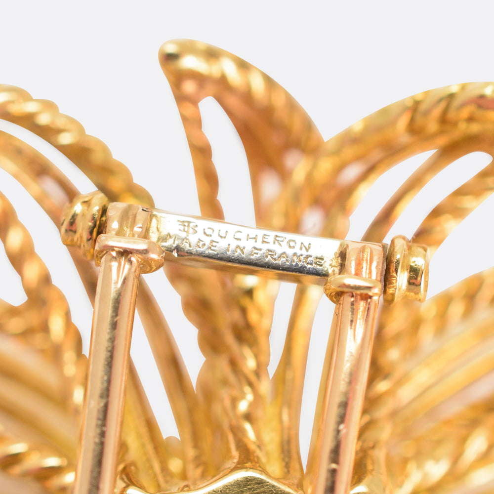1950s Boucheron Diamond Flower Brooch
