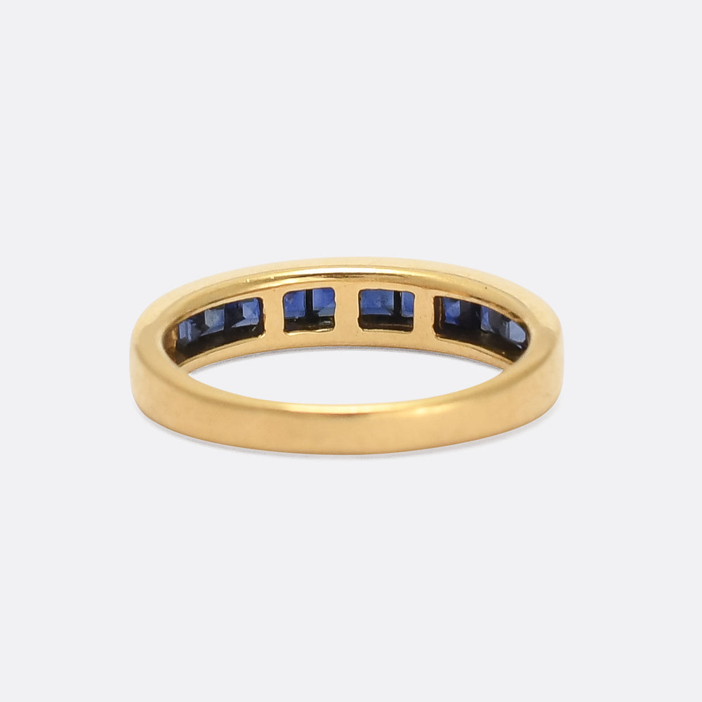 1960s Space Age Sapphire Half Eternity Ring