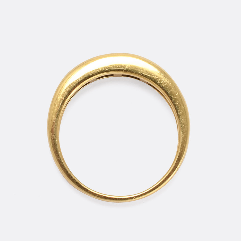 1960s Space Age Sapphire Half Eternity Ring