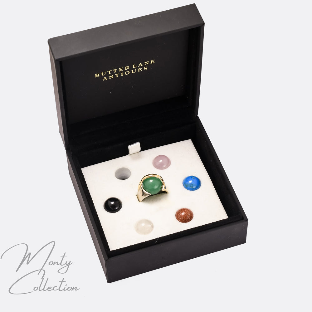 1970s Interchangeable Gemstone Orb Ring