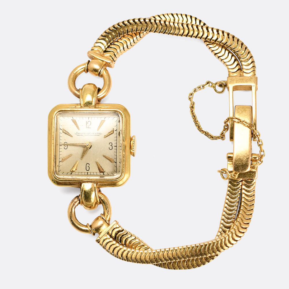 1970s Jaeger LeCoultre 18k Gold Ladies Wristwatch