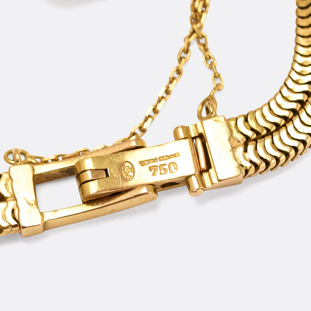 1970s Jaeger LeCoultre 18k Gold Ladies Wristwatch