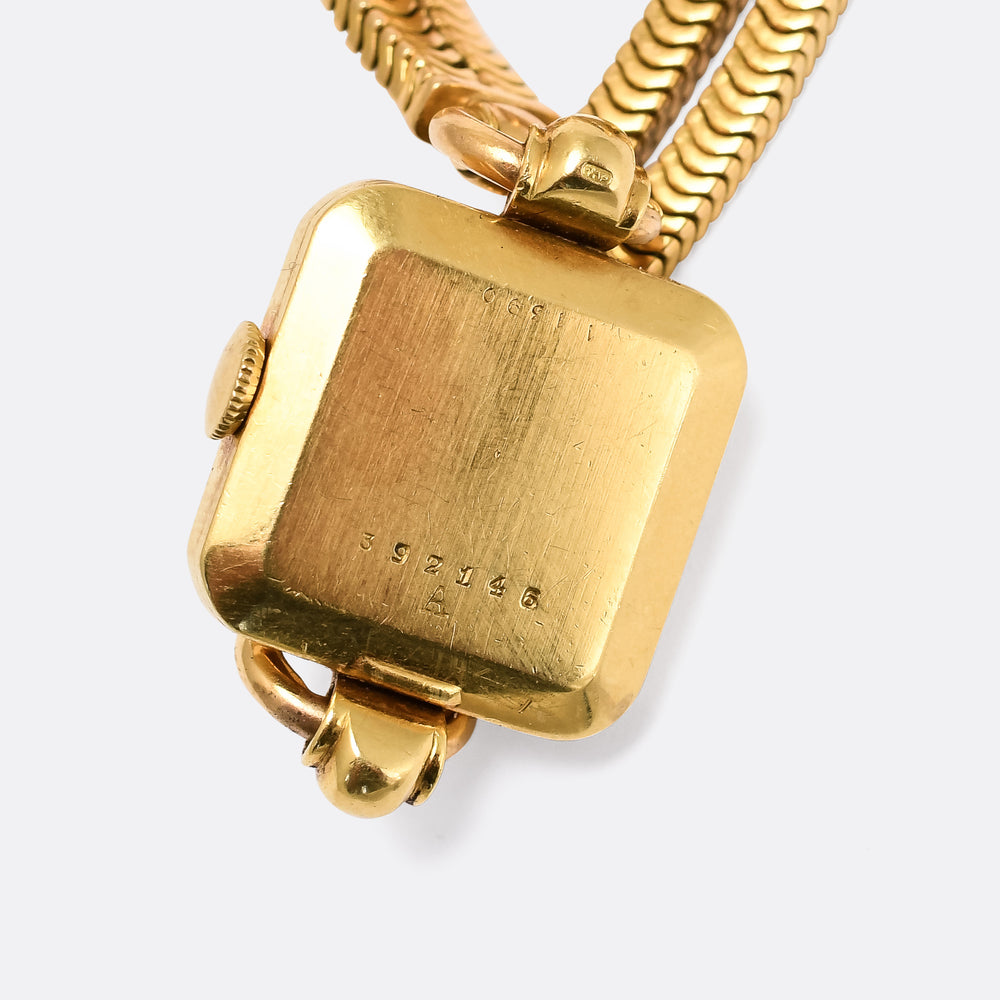 1970s Jaeger LeCoultre 18k Gold Ladies Wristwatch