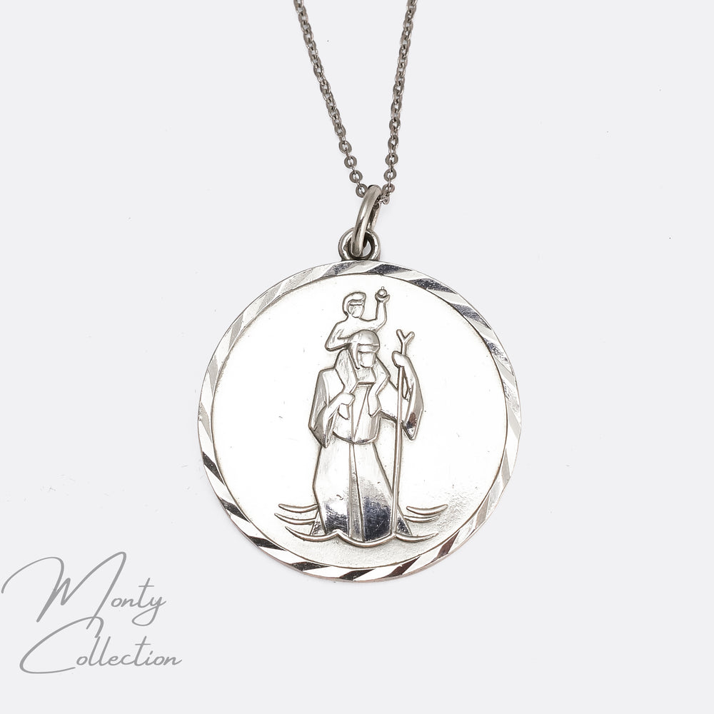1970s Modernist Saint Christopher Pendant