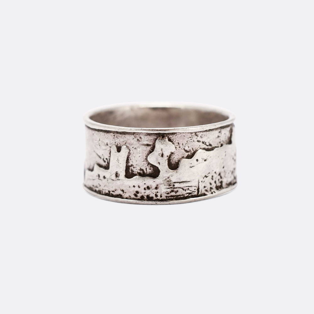 1970s Pastoral Scene Ring