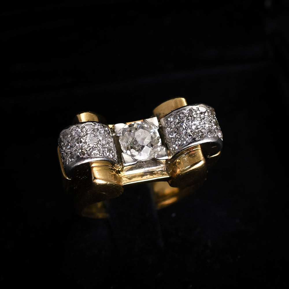 Modernist Diamond Cocktail Ring