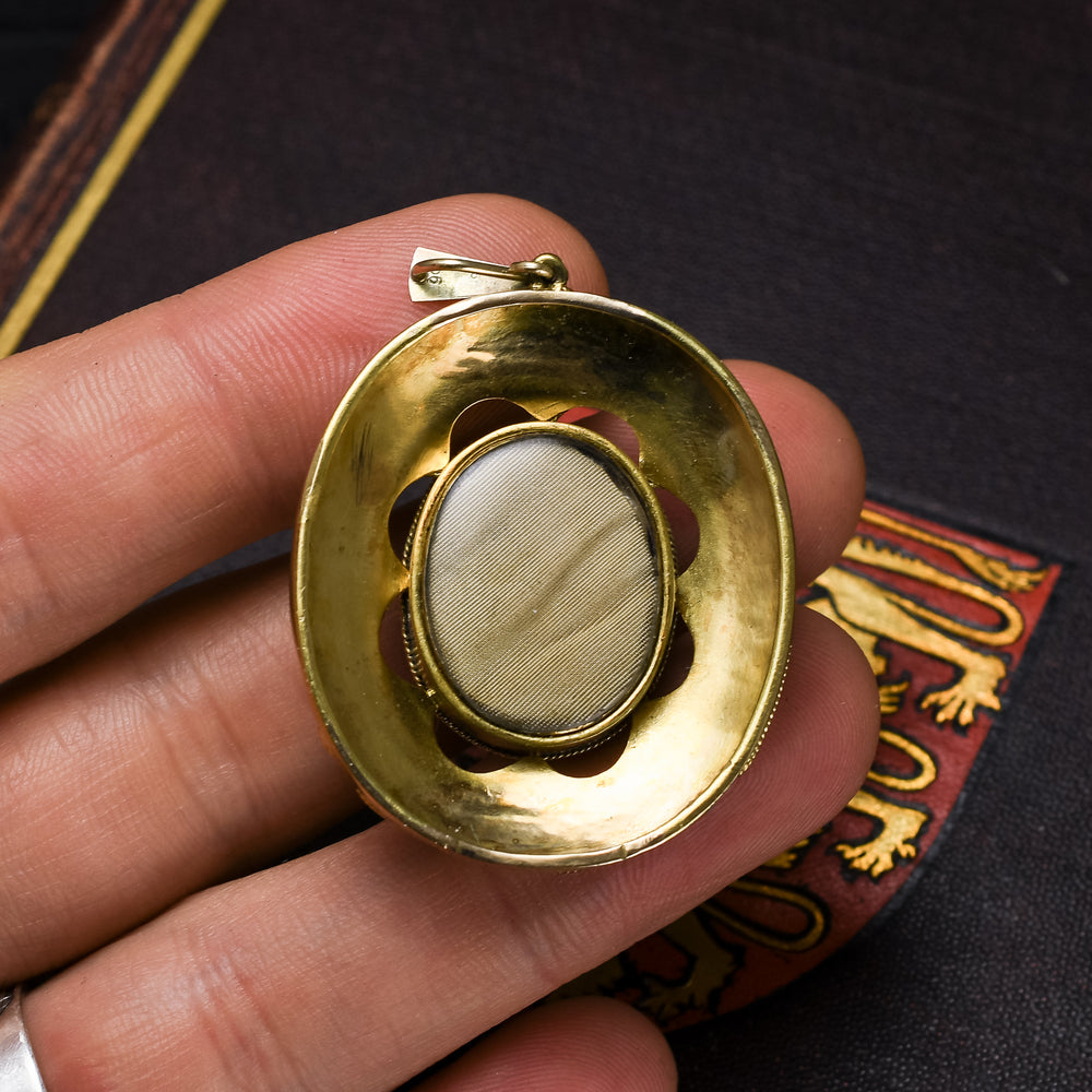 High Victorian Pavé Turquoise Dome Locket