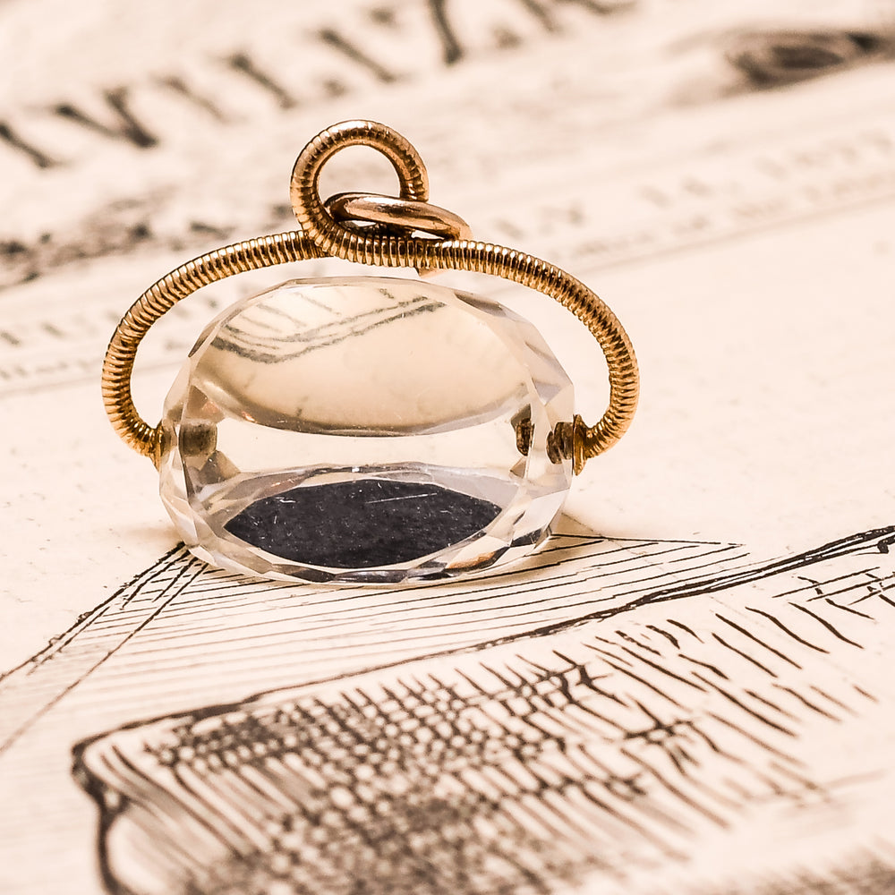 Early Victorian Rock Crystal Spinner Pendant