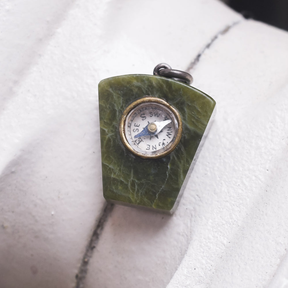 Victorian Irish Connemara Keystone Compass Pendant