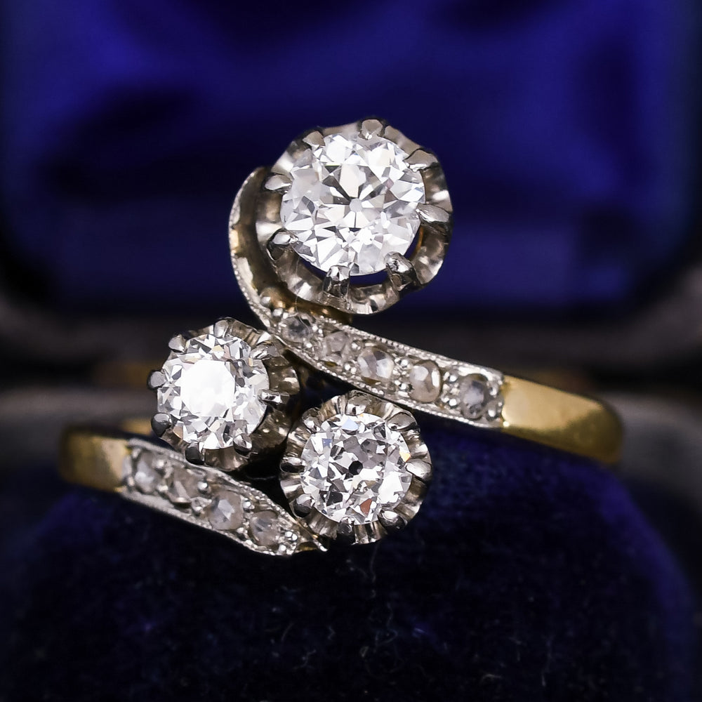 Belle Époque 1.20ct Diamond Three-Stone Ring