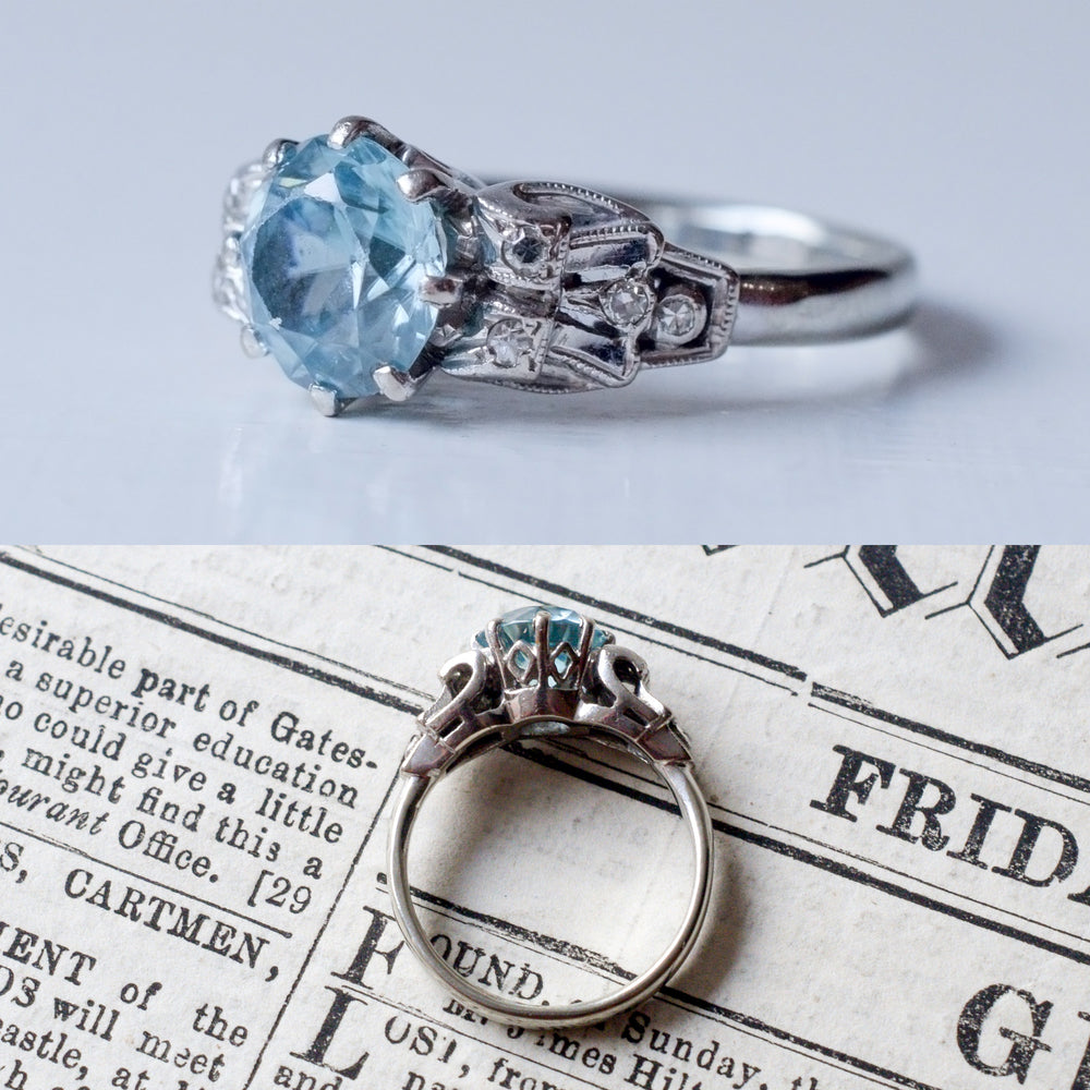 1930s Zircon Solitiare Ring