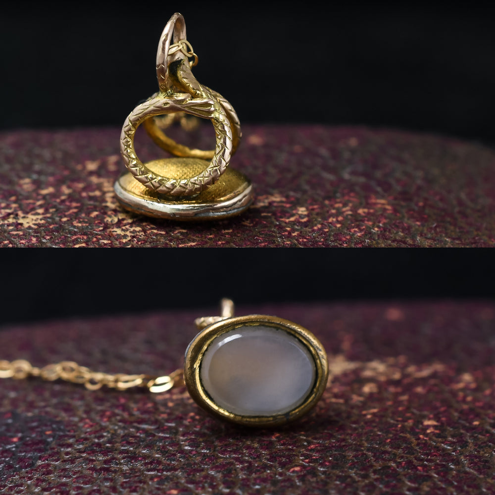 Georgian Serpent Seal Fob Pendant