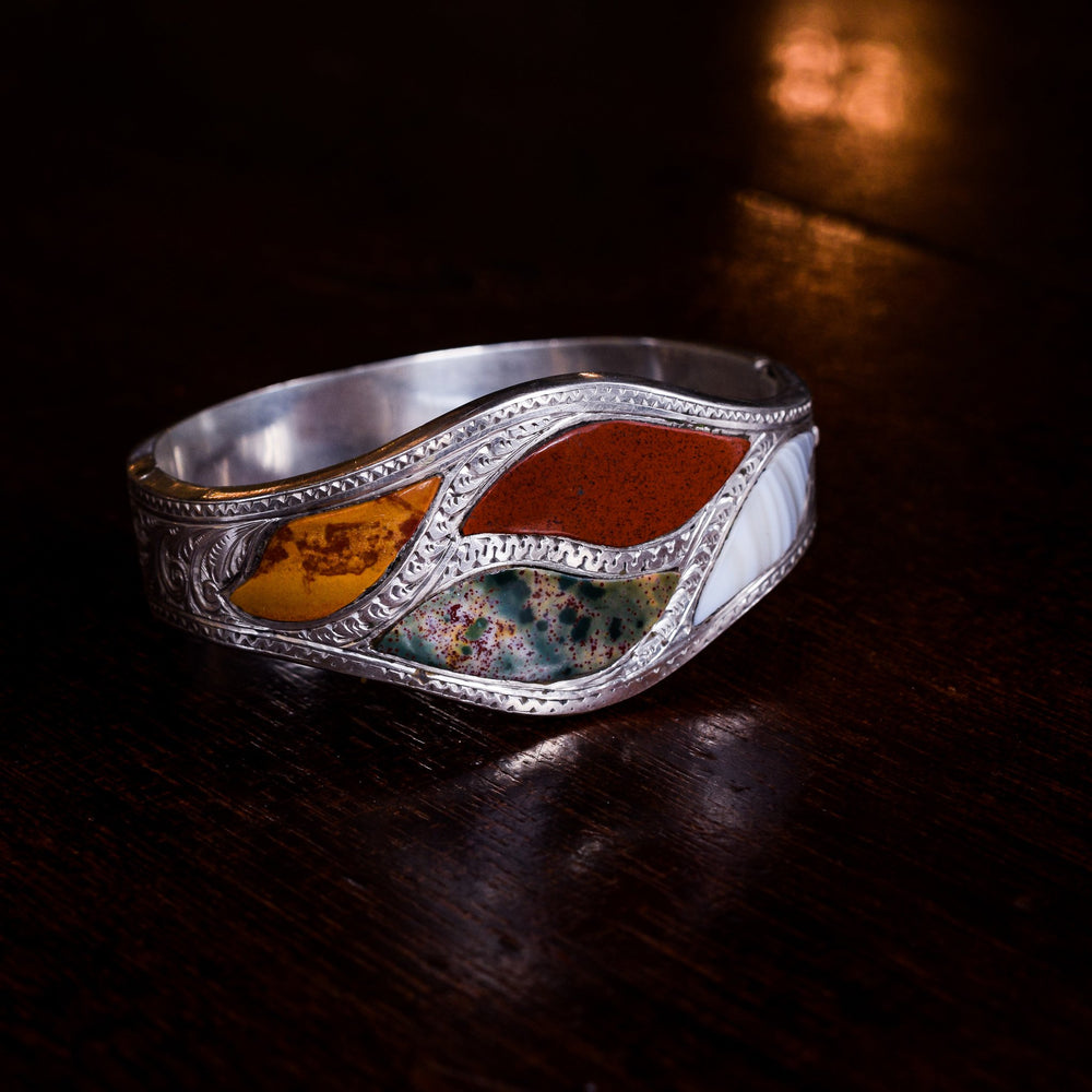 Victorian Scottish Agate Bangle
