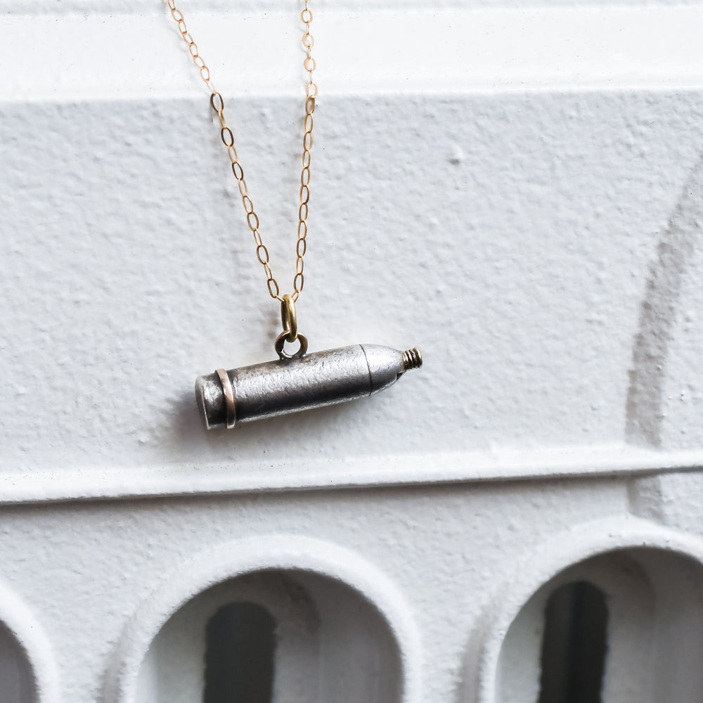 WW1 Silver & Gold Artillery Shell Pendant