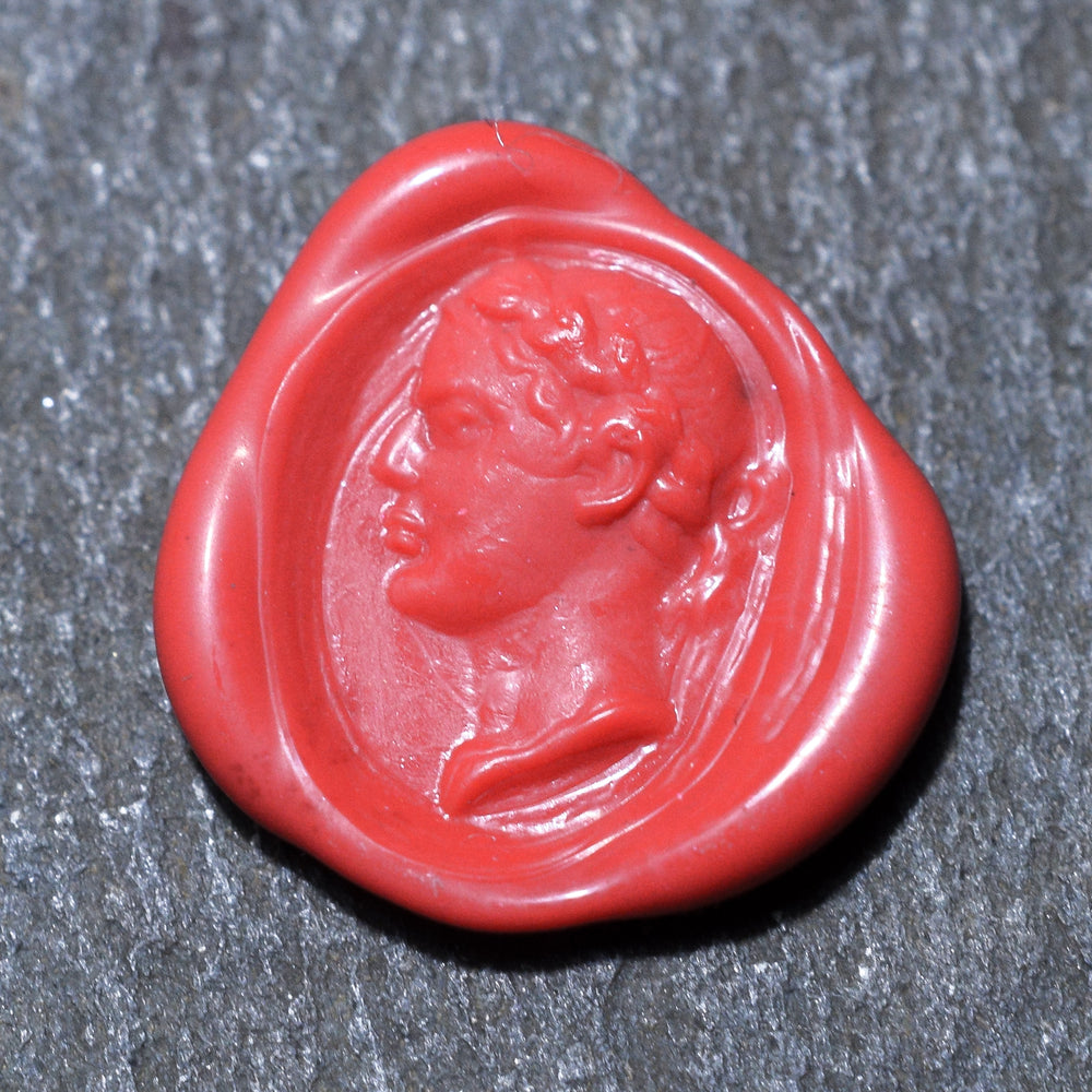 Ancient Roman Emperor Intaglio Signet Ring