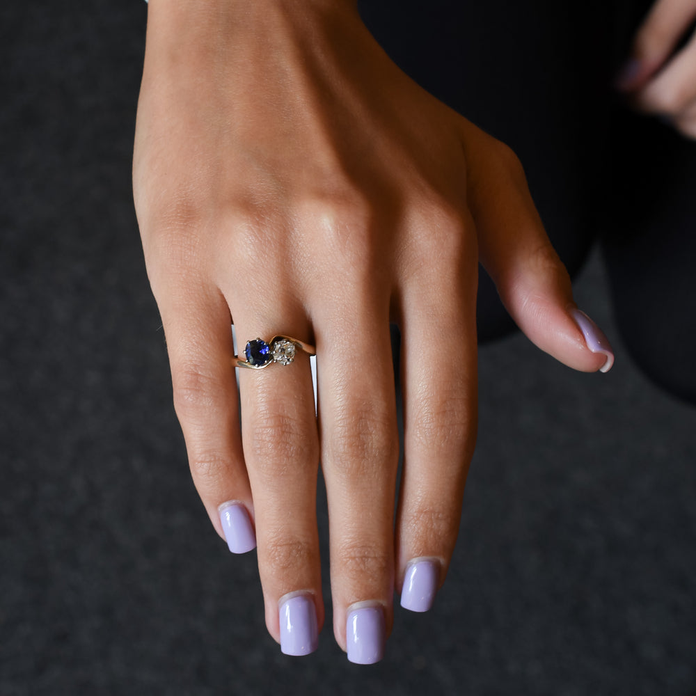 Art Nouveau Sapphire & Diamond