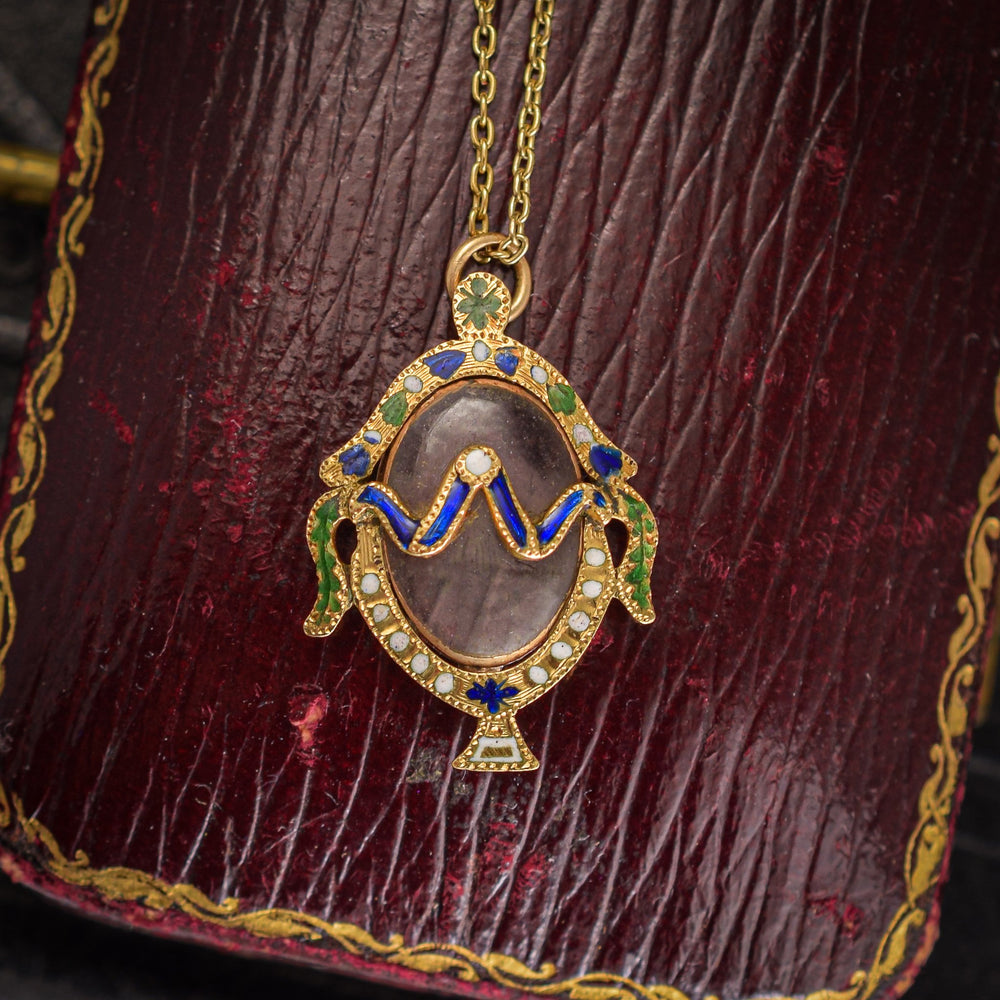 Georgian Enamelled Urn Locket