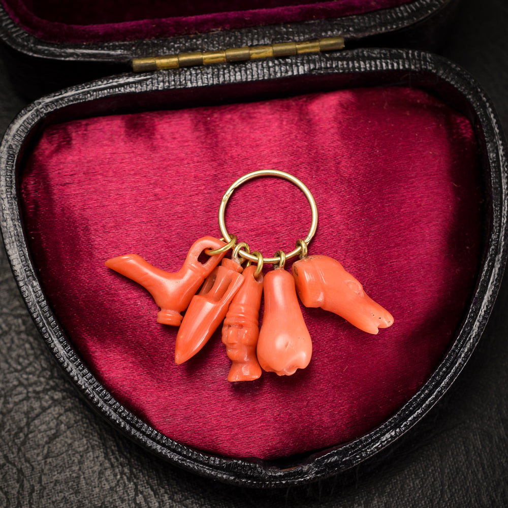 Mid-Victorian Coral Amulets