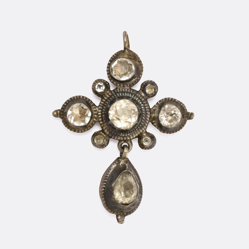 18th Century Portuguese Paste Cross Pendant