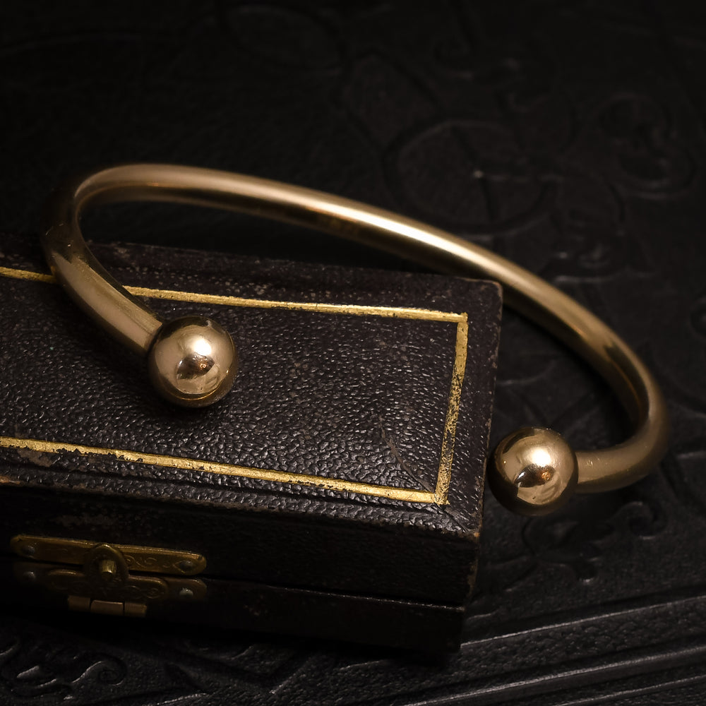 Vintage Gold Torque Bangle