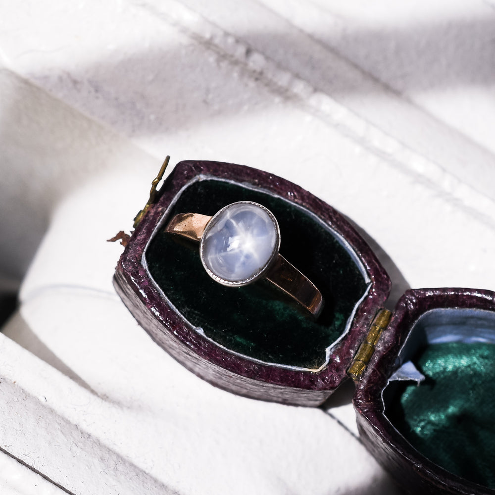 Victorian Star Sapphire Solitaire Ring