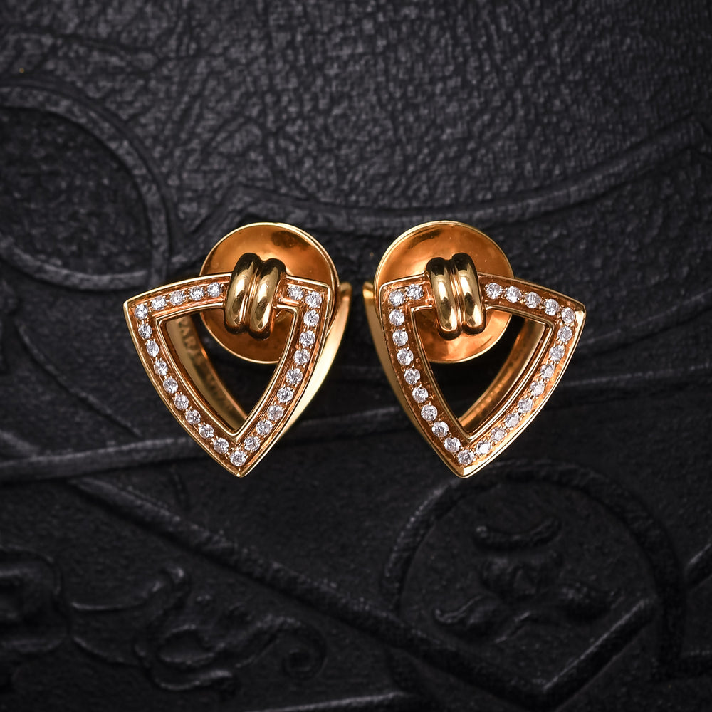 Contemporary Diamond & Rose Gold Mauboussin Cufflinks