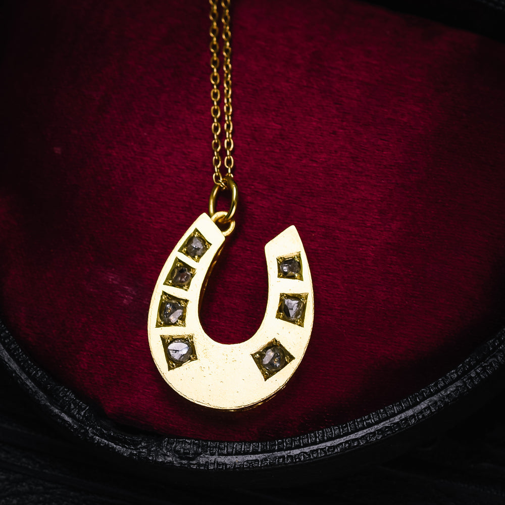 Victorian Diamond Horseshoe Pendant