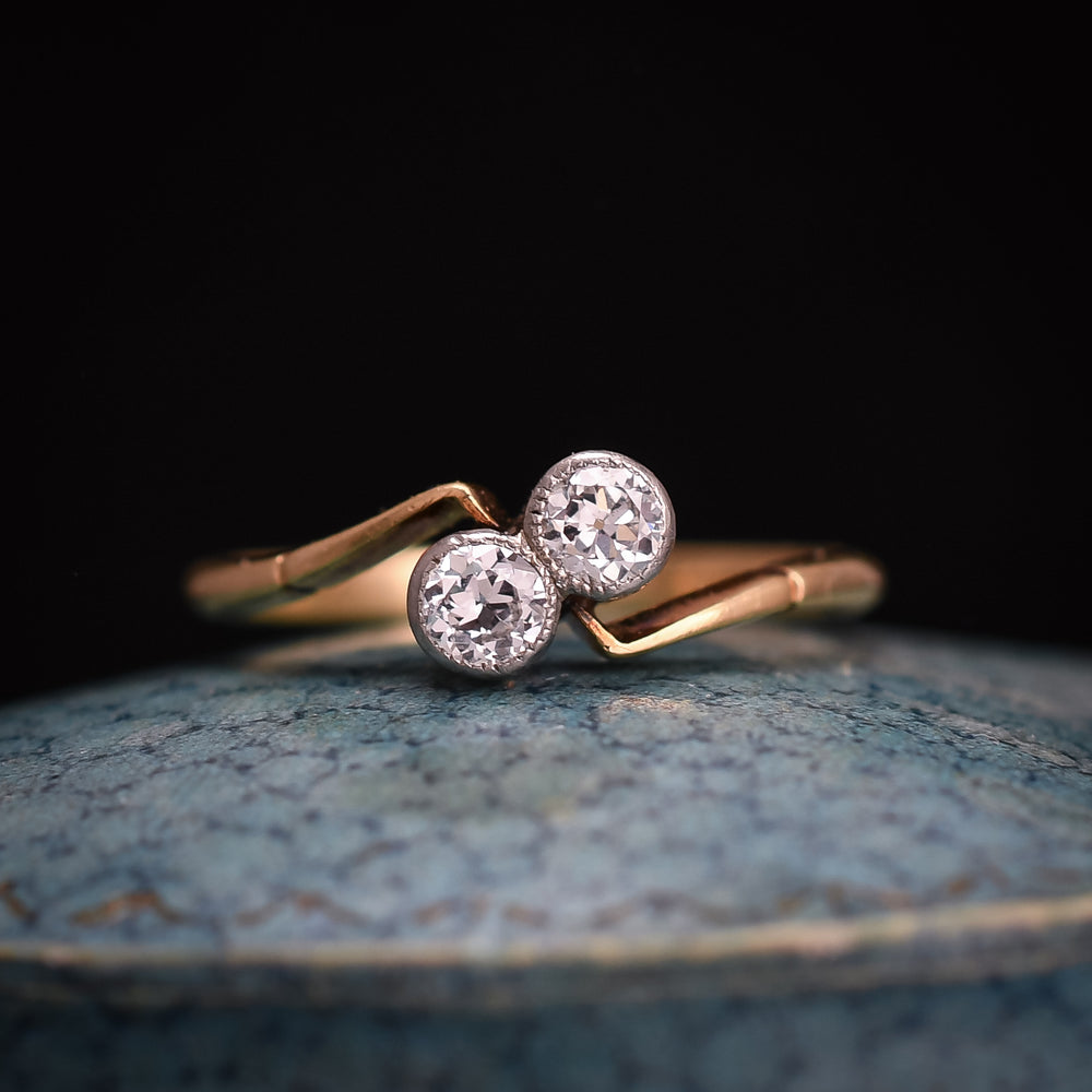 Art Deco .30ct Diamond 'Toi et Moi' Ring