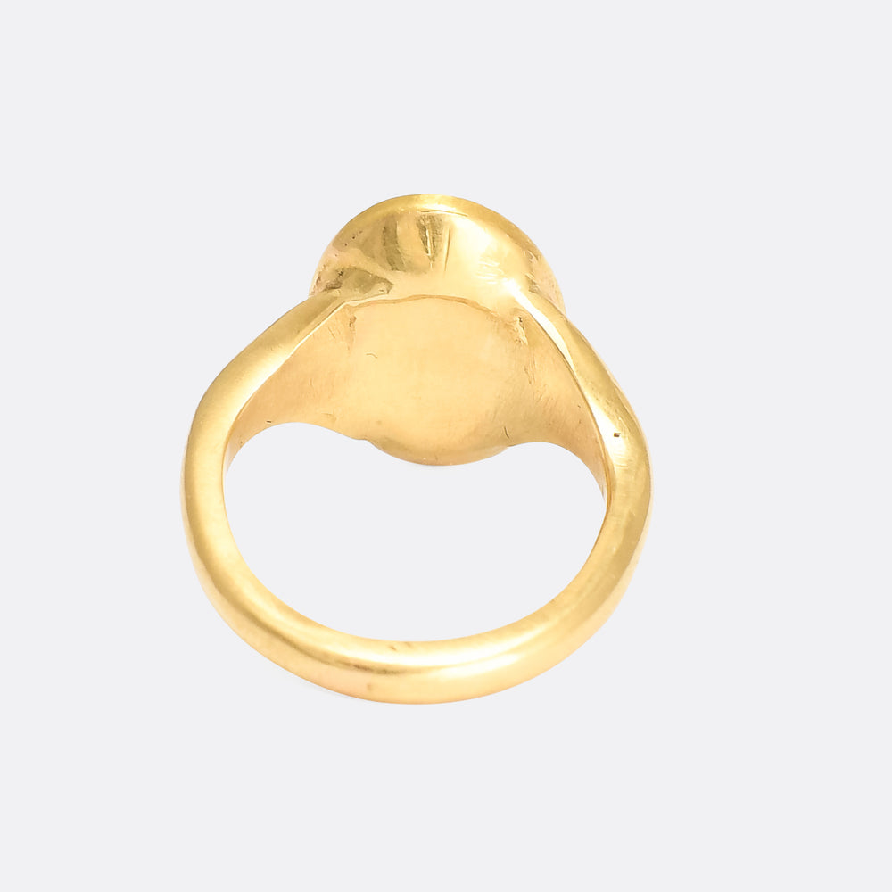 Ancient Roman Winged Victory Intaglio Signet Ring