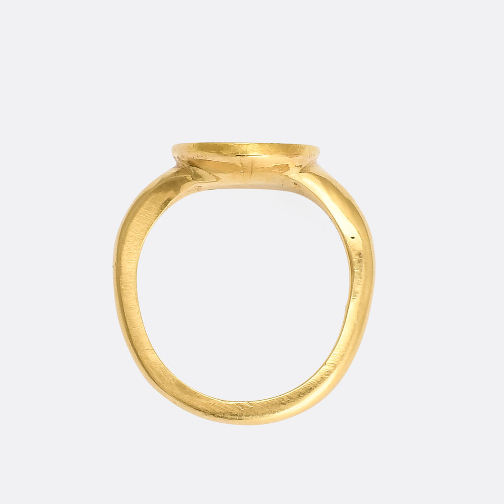 Ancient Roman Winged Victory Intaglio Signet Ring