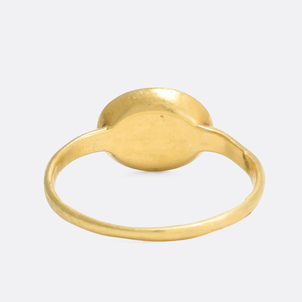 Ancient Roman Emperor Intaglio Signet Ring
