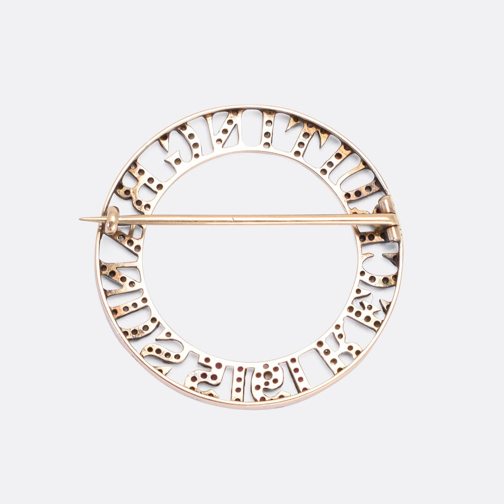 Antique WW1 RECRUITING BANDS 1915 Brooch