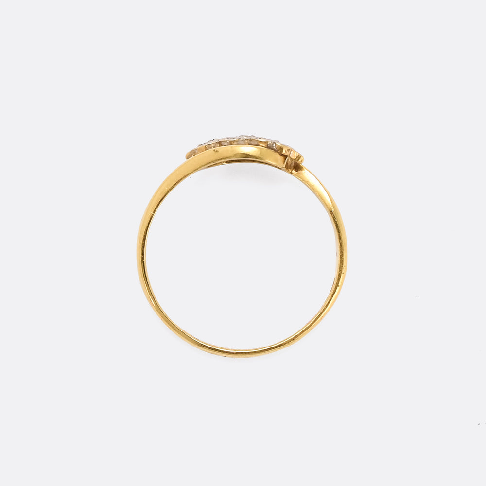 Art Deco Crossover Trilogy Ring