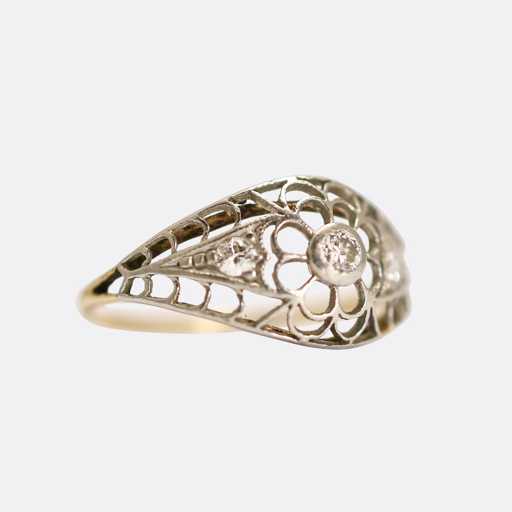 Art Deco Diamond Openwork Ring