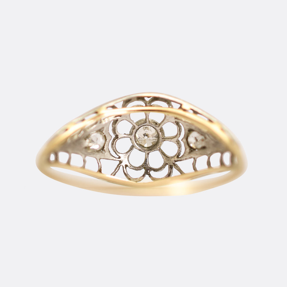 Art Deco Diamond Openwork Ring