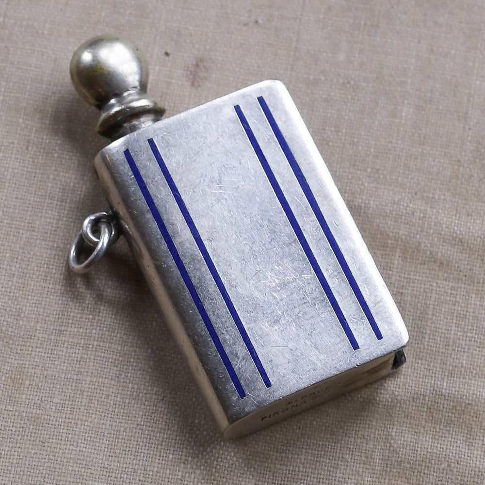Art Deco Enamelled Book Striker Lighter Pendant