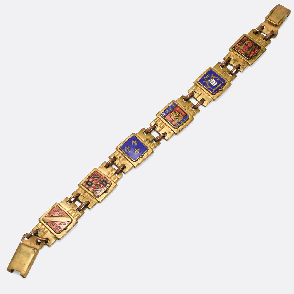 Art Deco French Heraldry Bracelet