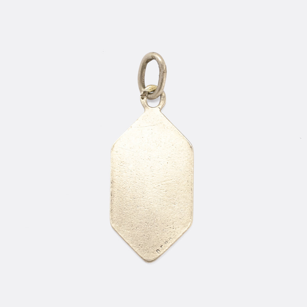 Art Deco Lucky Love Token Pendant