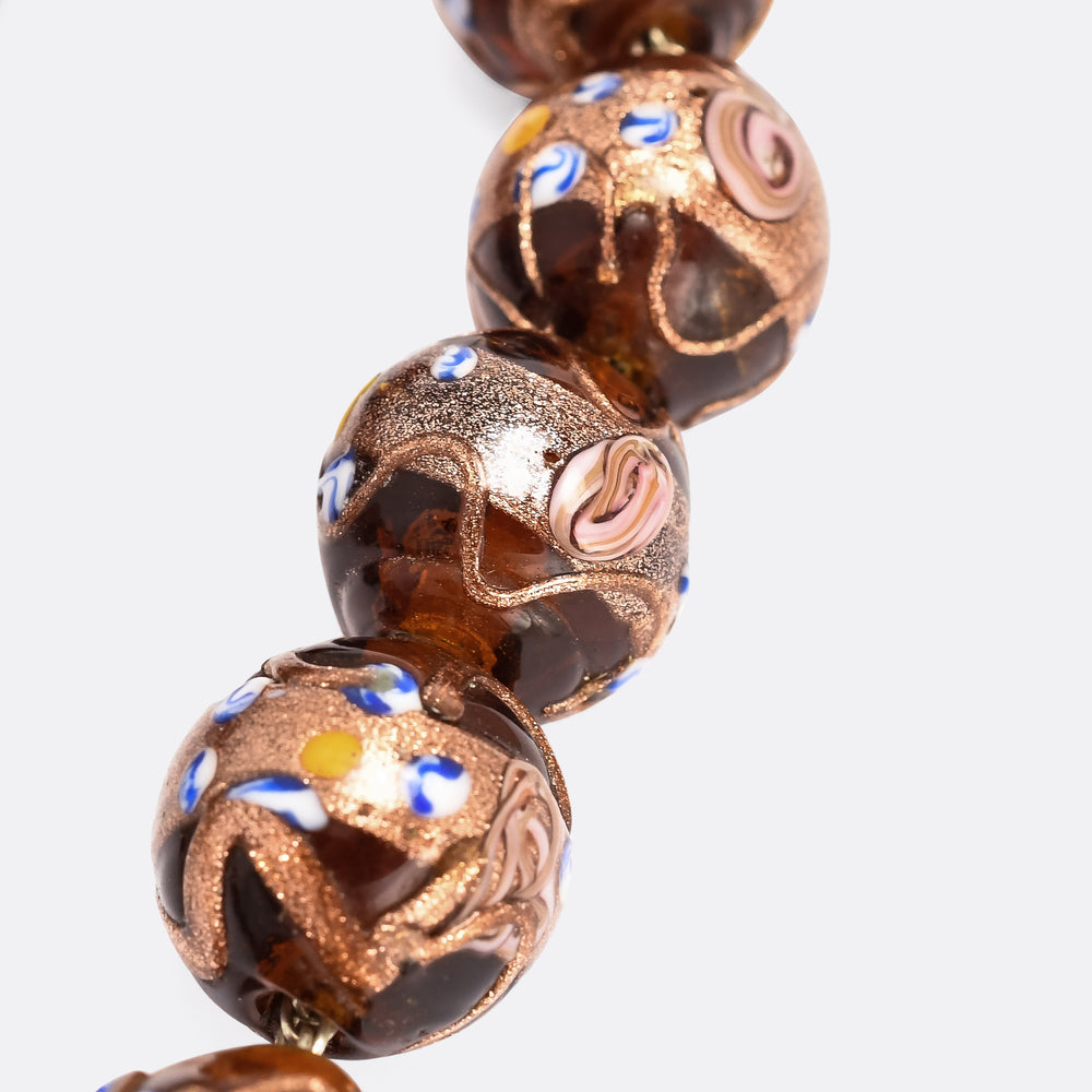 Art Deco Murano Glass Wedding Cake Beads