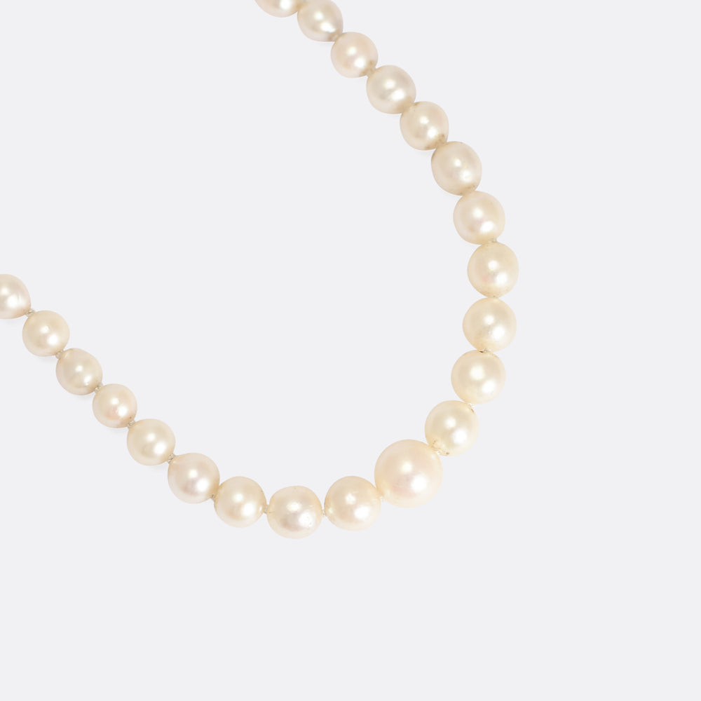 Art Deco Natural Pearl Necklace