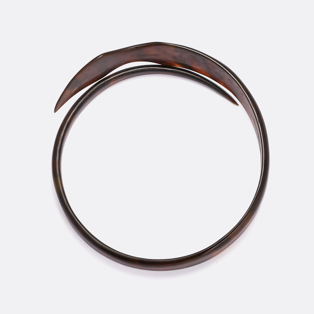 Art Deco Tortoiseshell Serpent Bangle