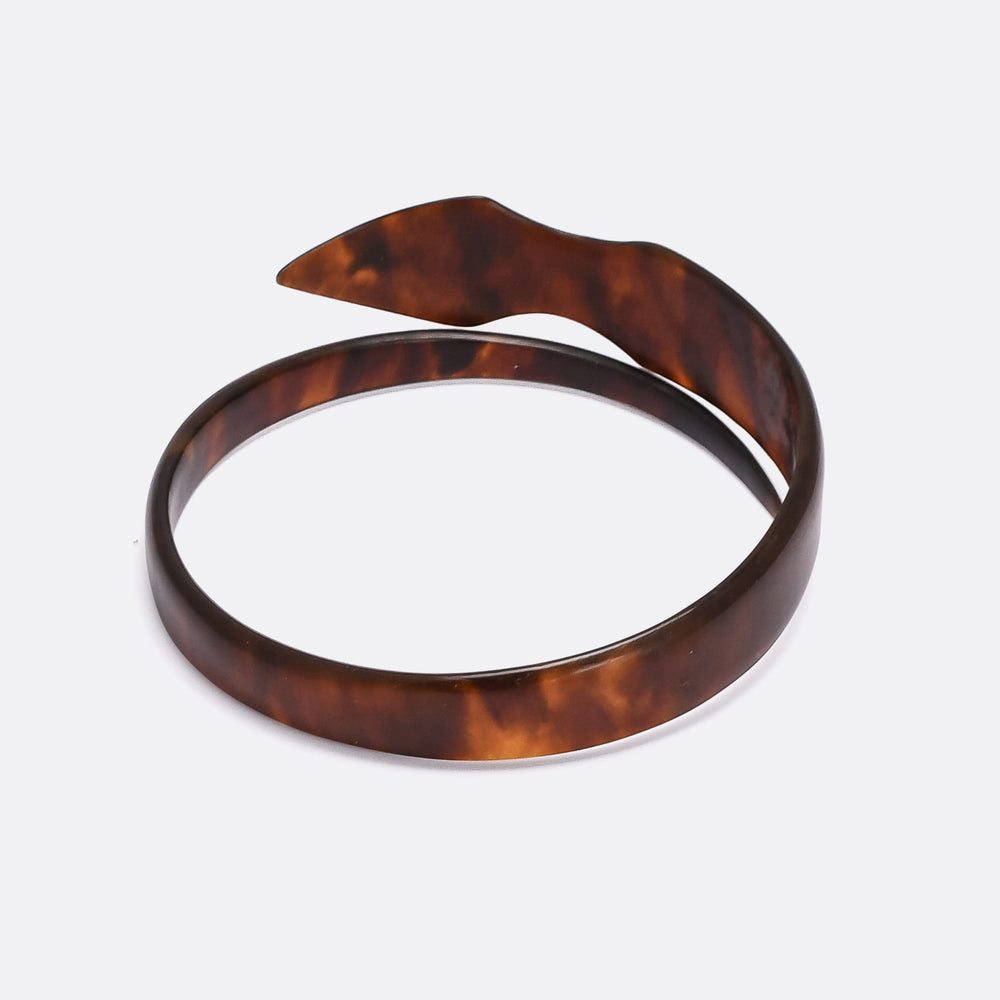 Art Deco Tortoiseshell Serpent Bangle