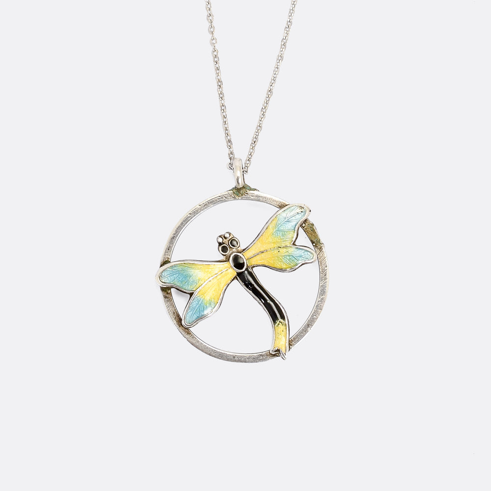 Art Nouveau Dragonfly Pendant
