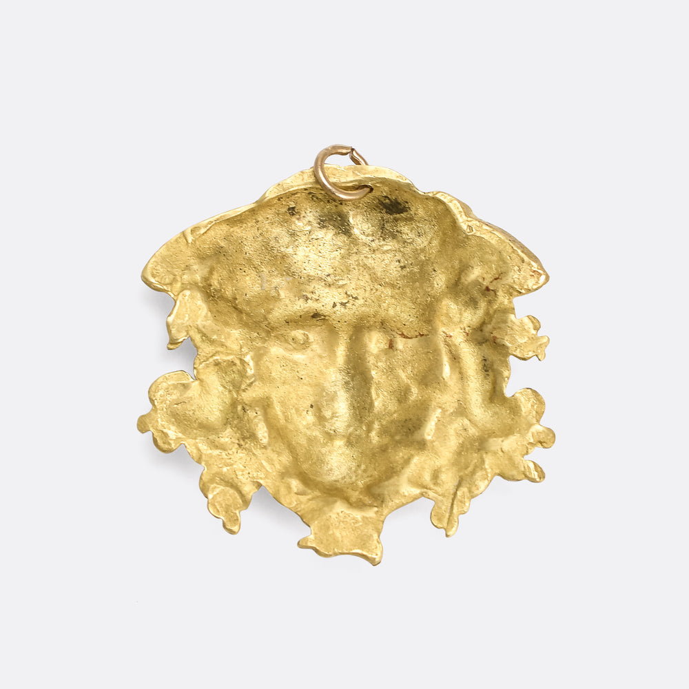 Art Nouveau Medusa Portrait Pendant