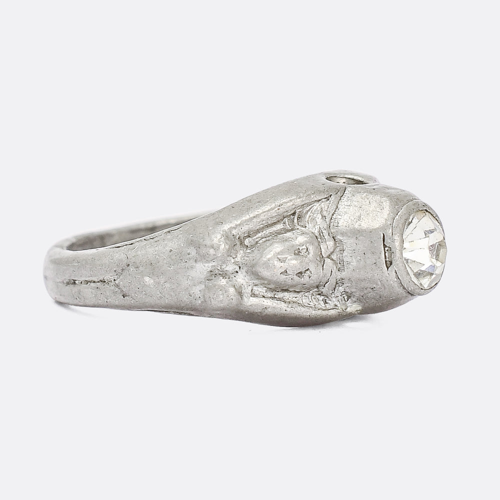 Art Nouveau Naked Lady Stanhope Ring