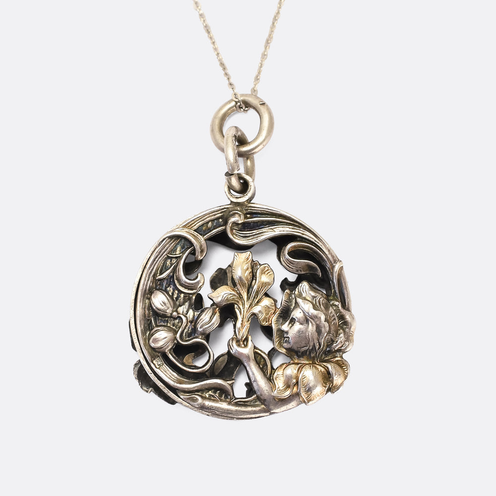 Arts & Crafts Silver Openwork Locket