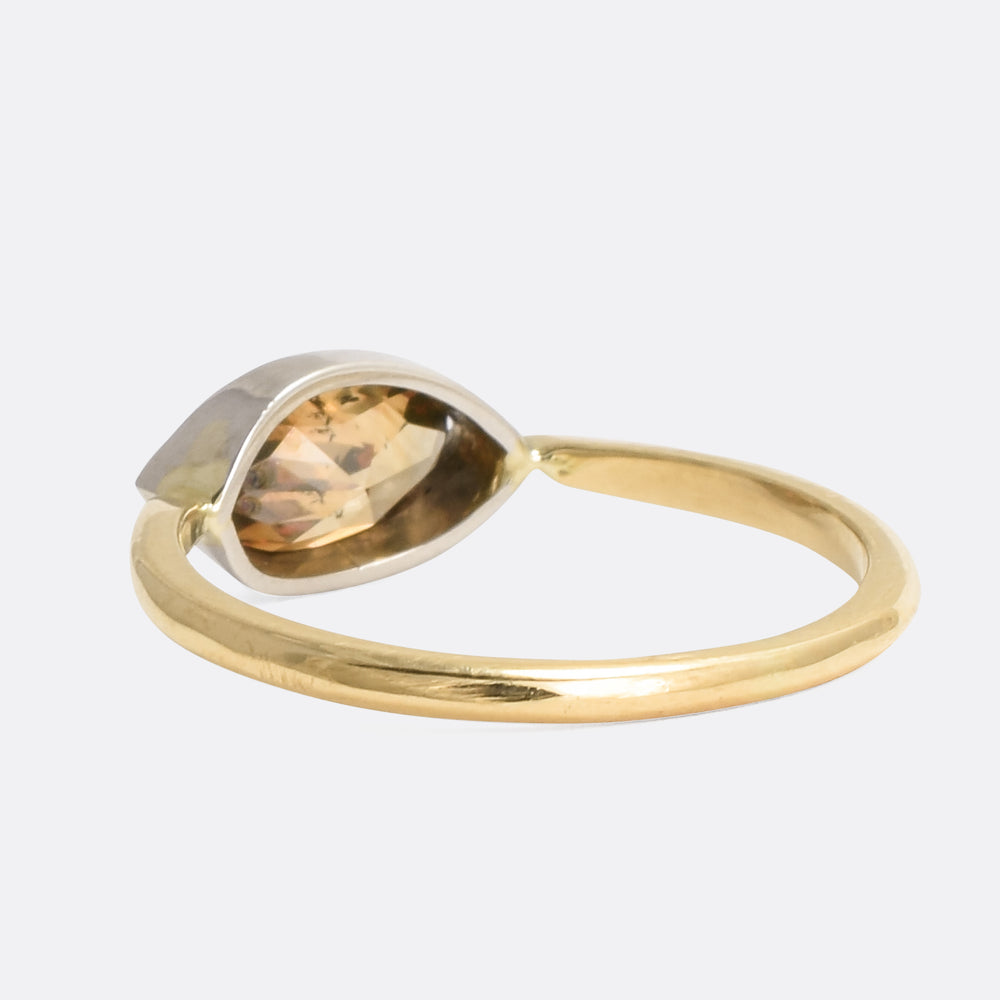 Bespoke .81ct Marquise Cognac Diamond Ring